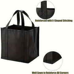 5pcs Reinforced Handle Grocery Bags Heavy Duty Large Shopping Totes