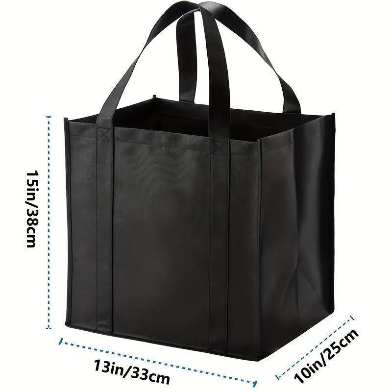 5pcs Reinforced Handle Grocery Bags Heavy Duty Large Shopping Totes
