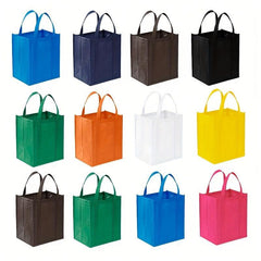 5pcs Reinforced Handle Grocery Bags Heavy Duty Large Shopping Totes