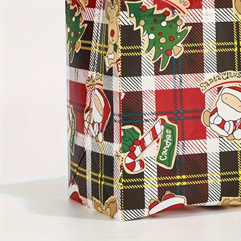 Christmas Non-woven Gift Packaging Bags Set, 6 Colors, 6/12pcs