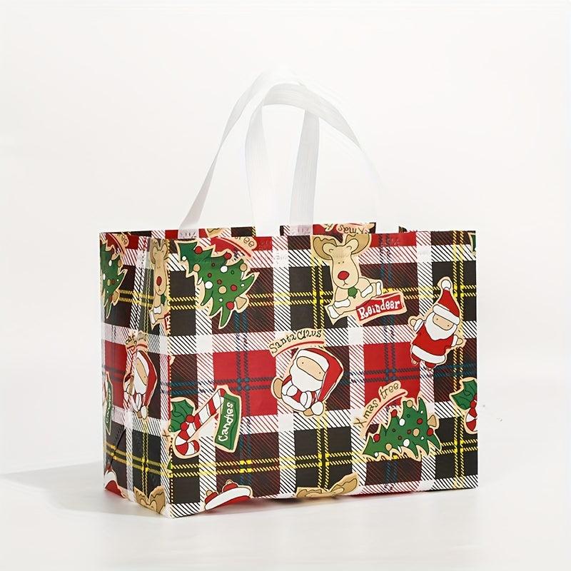 Christmas Non-woven Gift Packaging Bags Set, 6 Colors, 6/12pcs