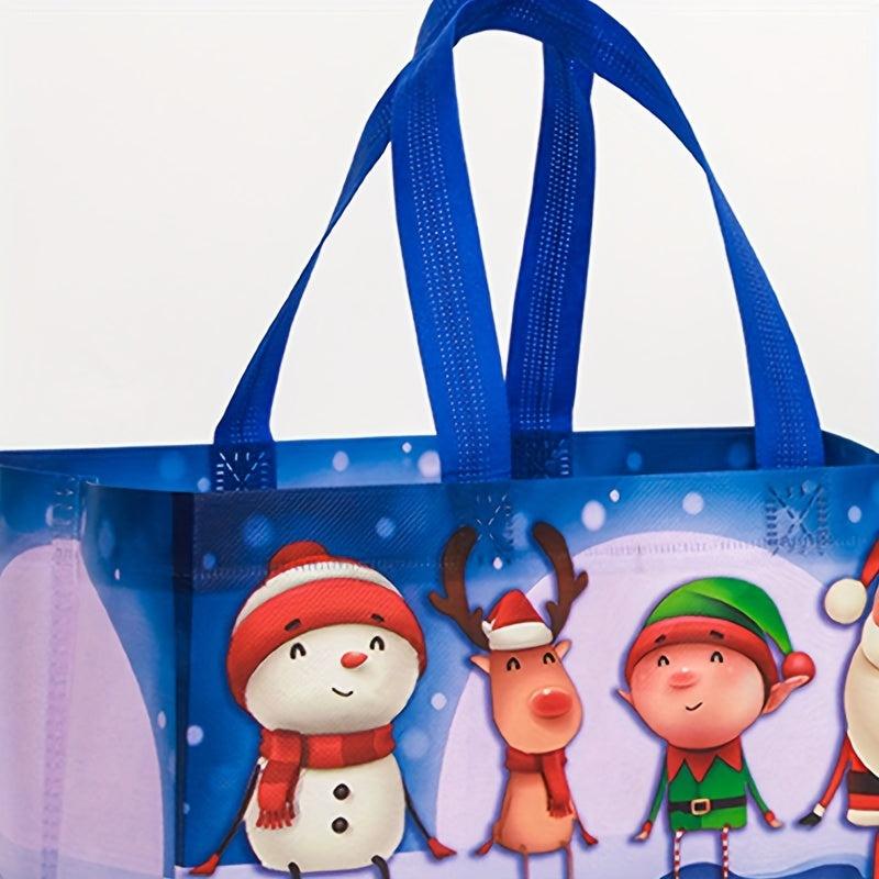 Christmas Non-woven Gift Packaging Bags Set, 6 Colors, 6/12pcs