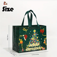 Christmas Non-woven Gift Packaging Bags Set, 6 Colors, 6/12pcs