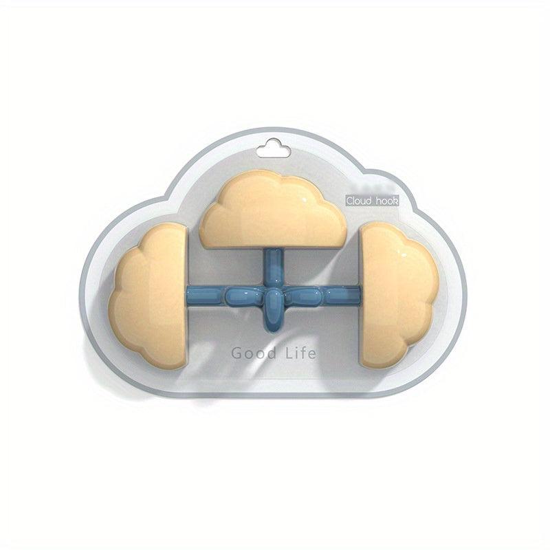 3pcs Cloud Key Holder Wall Adhesive Hanger Organizer
