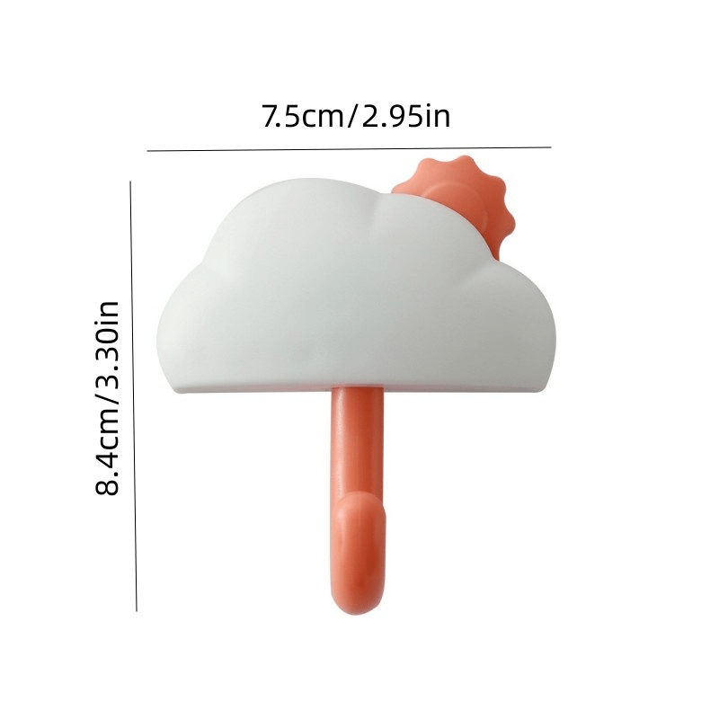 3pcs Cloud Key Holder Wall Adhesive Hanger Organizer