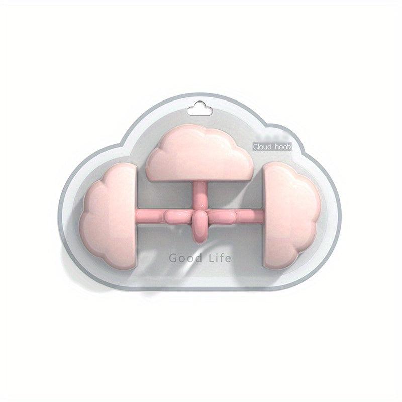 3pcs Cloud Key Holder Wall Adhesive Hanger Organizer