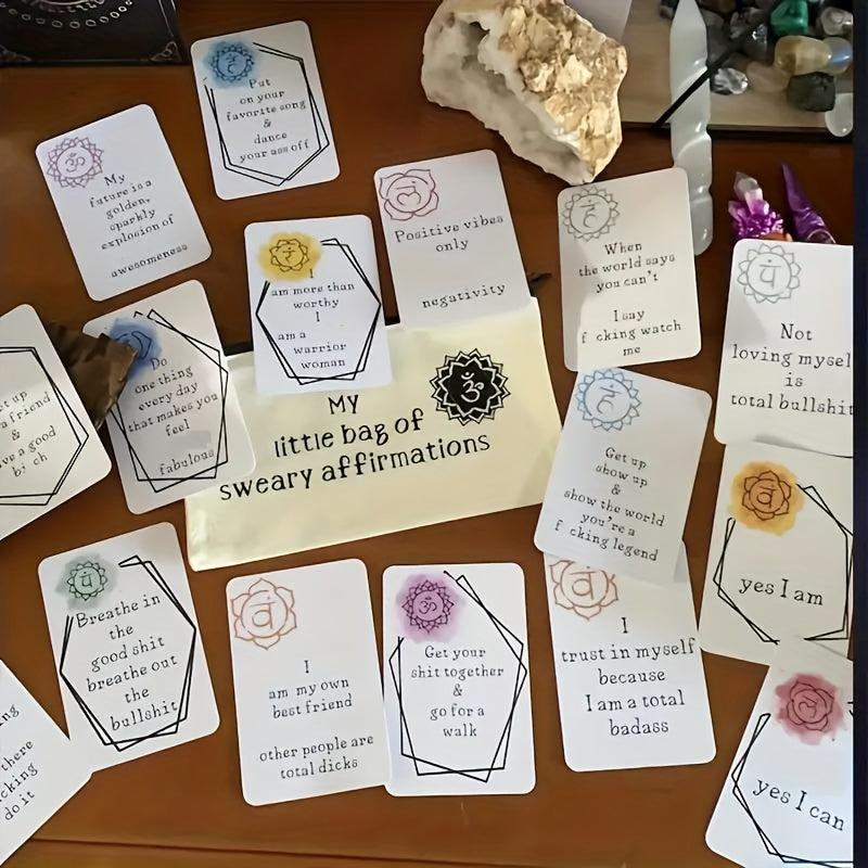 16pcs Funny Affirmation Card Gift Self Improvement Oath Card