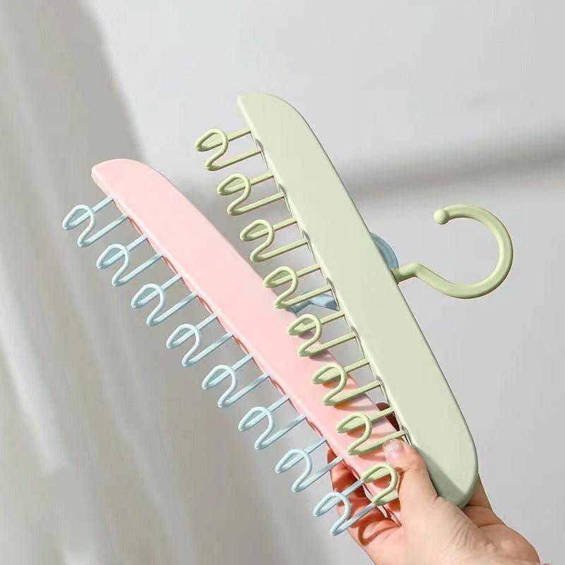 2pcs Plastic Clothes Hanger Wave Drying Rack