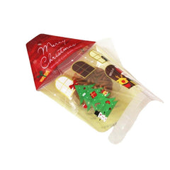 50pcs Elk Style Santa Claus House Biscuit Gift Packaging Self Adh