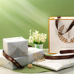 BEEWEEL Initial Letter A Gift Bag with Card Tissue Paper & Sticker
