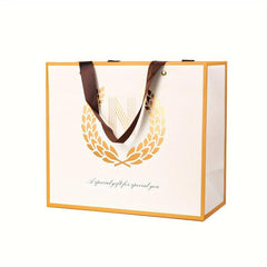BEEWEEL Initial Letter A Gift Bag with Card Tissue Paper & Sticker