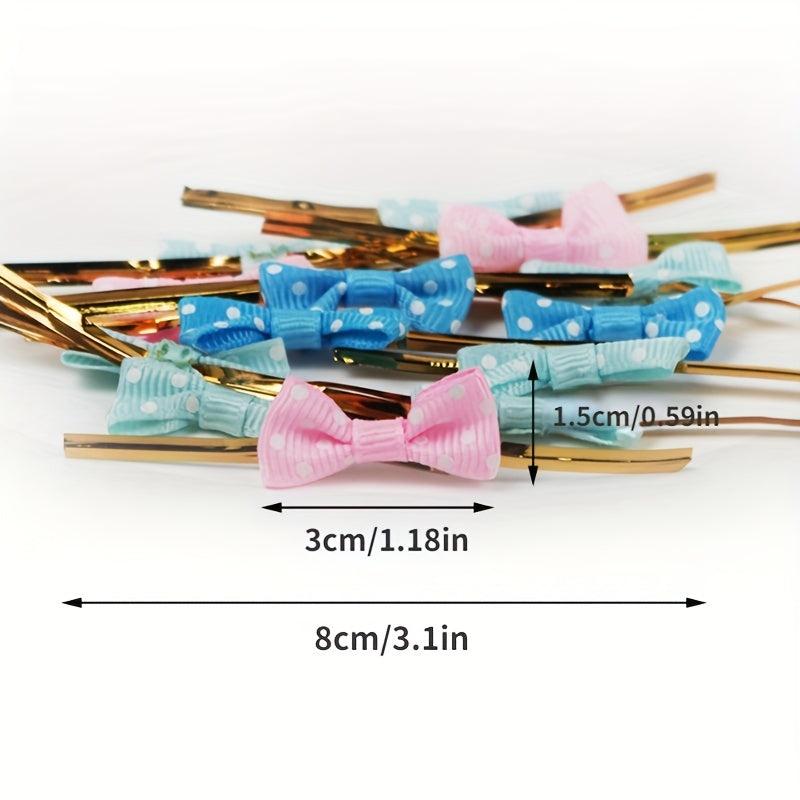 100pcs Golden Thread Bow Tie Packaging Bag
