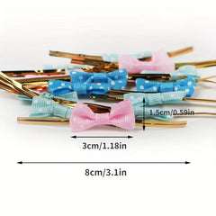 100pcs Golden Thread Bow Tie Packaging Bag