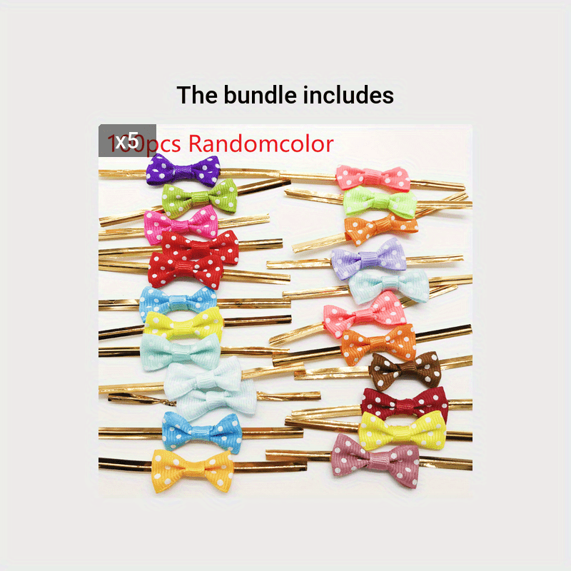 100pcs Golden Thread Bow Tie Packaging Bag