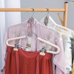 Metal Pants Drying Hangers w/ Connection Hook Clothes Storage Hanger