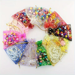 Moon Star Drawstring Organza Bags Jewelry Gift Bag Pouch Favor
