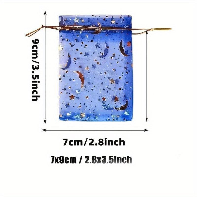 Moon Star Drawstring Organza Bags Jewelry Gift Bag Pouch Favor