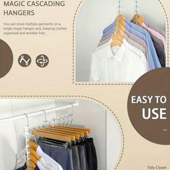 Metal Wardrobe Organizer Rotating Hanger Space Saver Hook