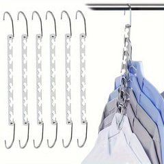 Metal Wardrobe Organizer Rotating Hanger Space Saver Hook
