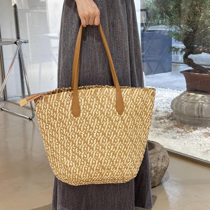 Summer Grass Woven Straw Tote Bag Large Capacity Beach Shoulder Women's Bag