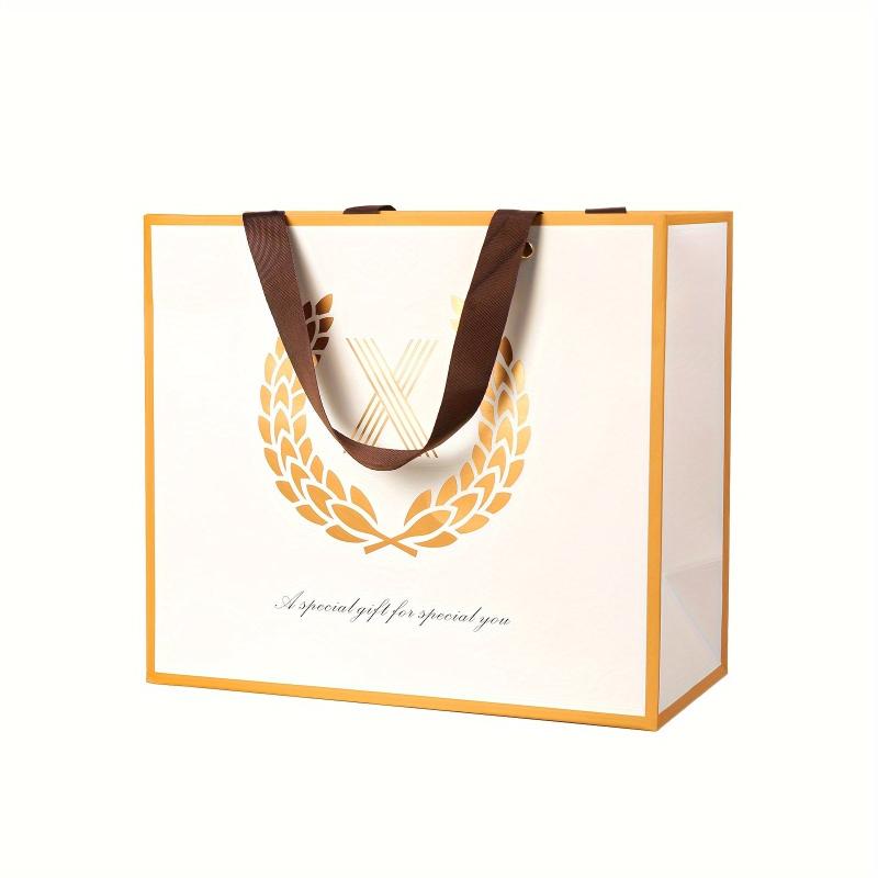 Gold Foil Alphabet Initial A Gift Bag Set