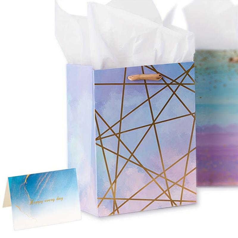 Colorful Marble Pattern Gift Bag 17 x 10 x 22