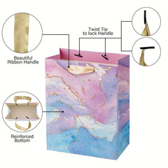 Colorful Marble Pattern Gift Bag 17 x 10 x 22