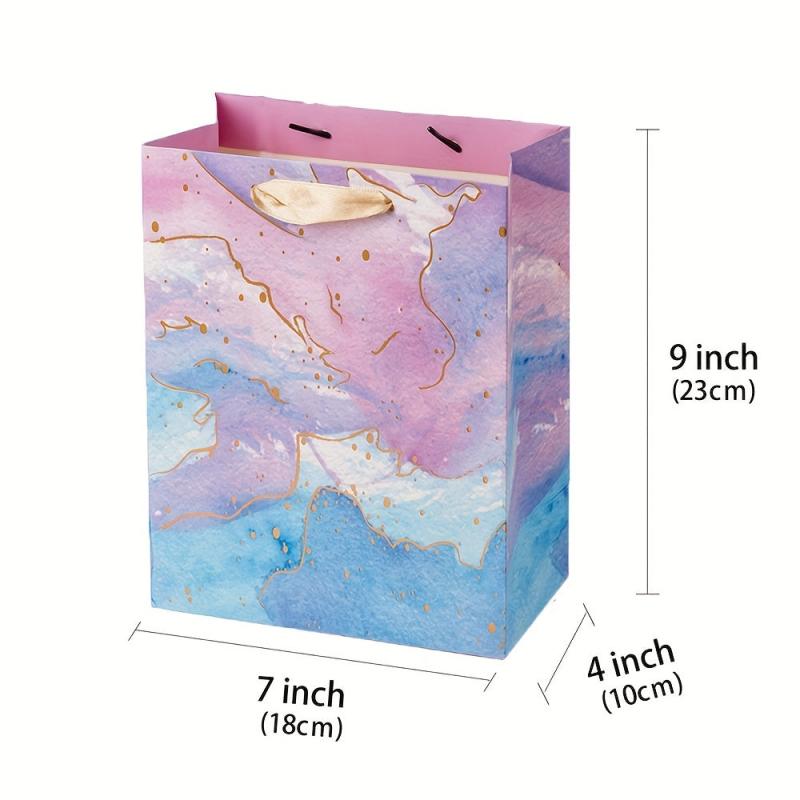 Colorful Marble Pattern Gift Bag 17 x 10 x 22