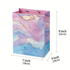 Colorful Marble Pattern Gift Bag 17 x 10 x 22