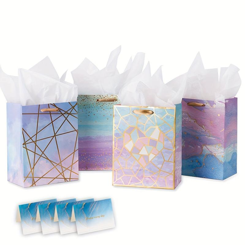 Colorful Marble Pattern Gift Bag 17 x 10 x 22