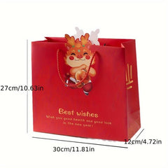 4pcs Chinese Style Eco-Friendly Gift Bags for New Year Shopping