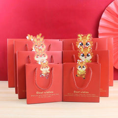 4pcs Chinese Style Eco-Friendly Gift Bags for New Year Shopping