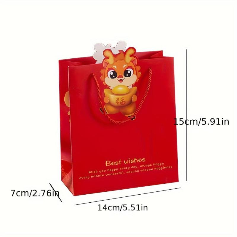 4pcs Chinese Style Eco-Friendly Gift Bags for New Year Shopping