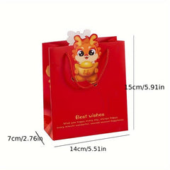 4pcs Chinese Style Eco-Friendly Gift Bags for New Year Shopping