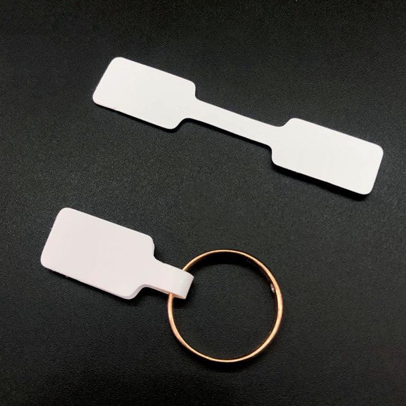 100pcs Blank Jewelry Labels Self Sticker Hangtag for Store Use