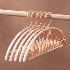 2pcs Multifunctional Clothes Hanger Seamless Wave Storage Rack