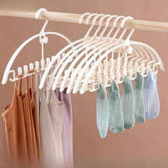 2pcs Multifunctional Clothes Hanger Seamless Wave Storage Rack