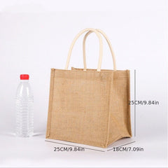 Reusable Linen Tote Bag for Grocery Shopping
