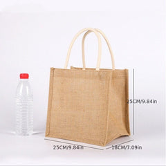 Reusable Linen Tote Bag for Grocery Shopping