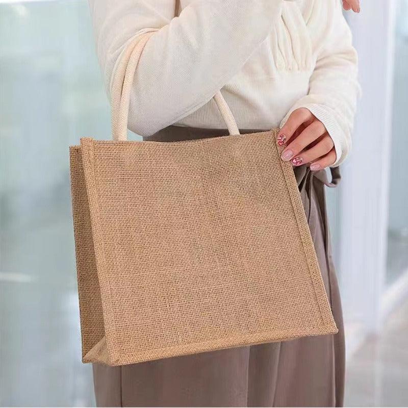 Reusable Linen Tote Bag for Grocery Shopping