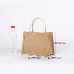 Reusable Linen Tote Bag for Grocery Shopping