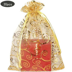 Bronzing Silvery Vine Yarn Bag Ribbon Gift Bag Snow Yarn Packaging Bag