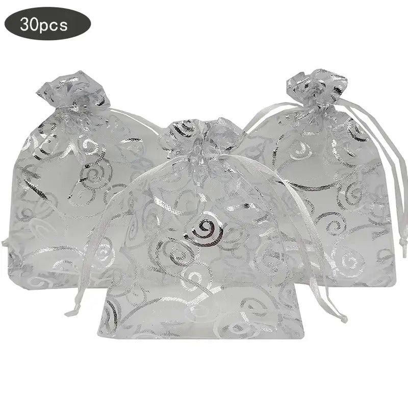 Bronzing Silvery Vine Yarn Bag Ribbon Gift Bag Snow Yarn Packaging Bag