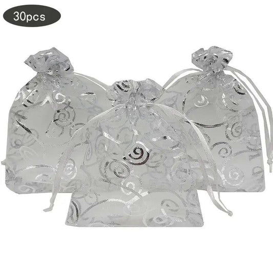 Bronzing Silvery Vine Yarn Bag Ribbon Gift Bag Snow Yarn Packaging Bag