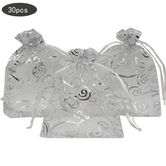 Bronzing Silvery Vine Yarn Bag Ribbon Gift Bag Snow Yarn Packaging Bag