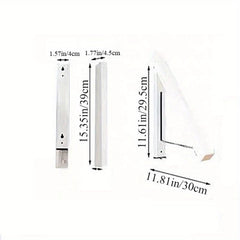 Stainless Steel Wall Mounted Folding Clothes Hanger Rack