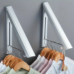 Stainless Steel Wall Mounted Folding Clothes Hanger Rack