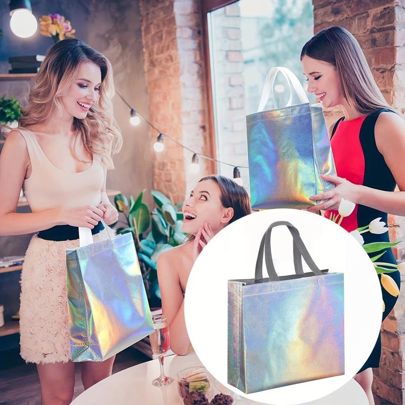 4pcs Reusable Gift Bags Glossy Non-woven Bulk Favors for Bachelore