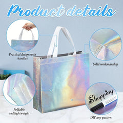 4pcs Reusable Gift Bags Glossy Non-woven Bulk Favors for Bachelore