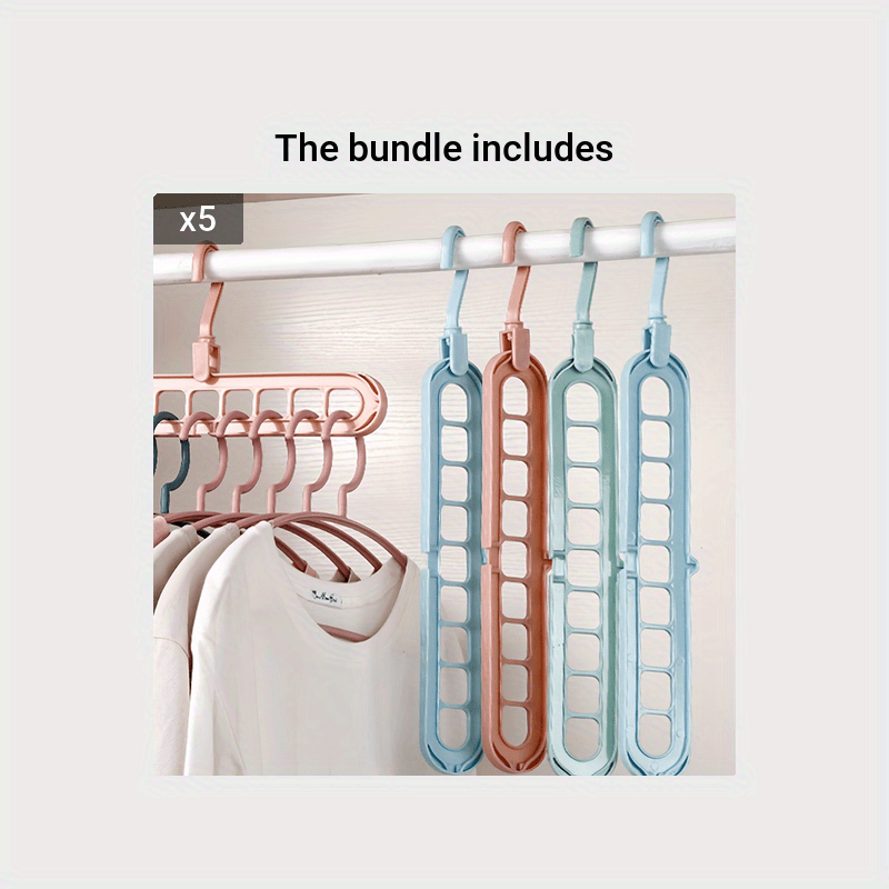 Foldable Storage Nine Holes Hanger Household Dormitory Storage Artifact
